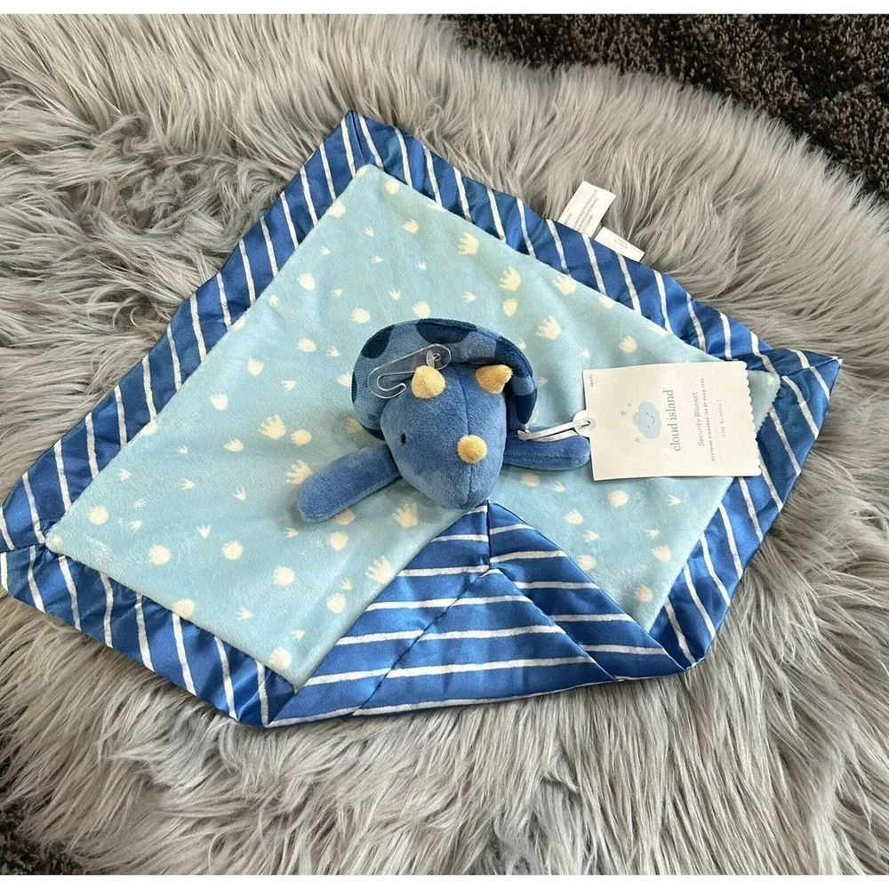 Cloud‎ Island Lovey Dinosaur Security Blanket Soother Target Satin Trim